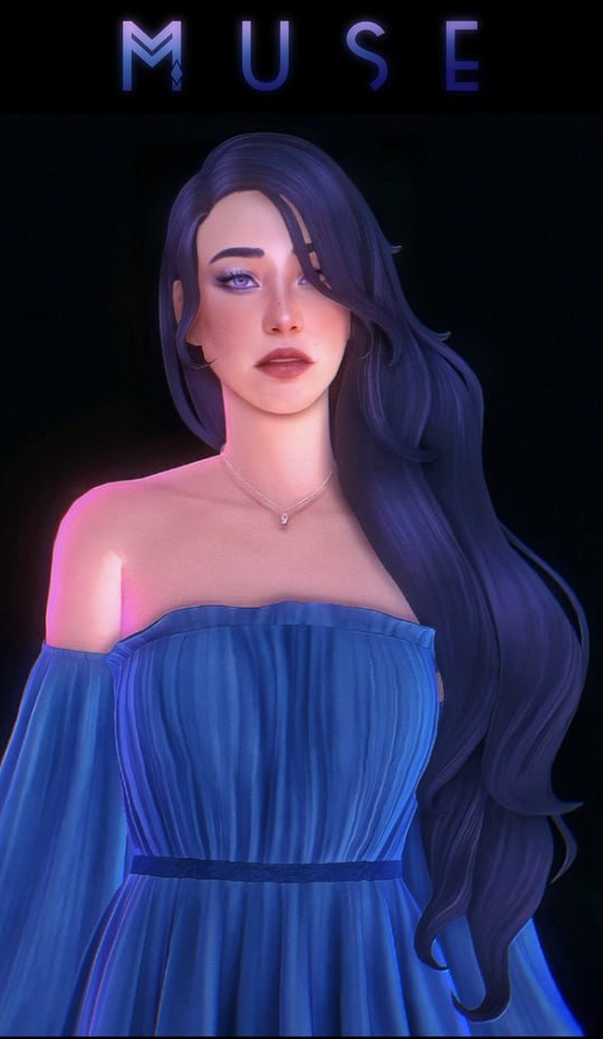 Simandy - Muse Hair для Симс 4. Скачать мод