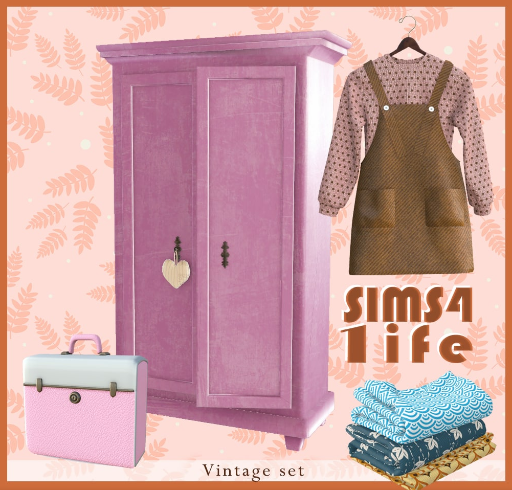 sims41ife vintage set для Симс 4. Скачать мод