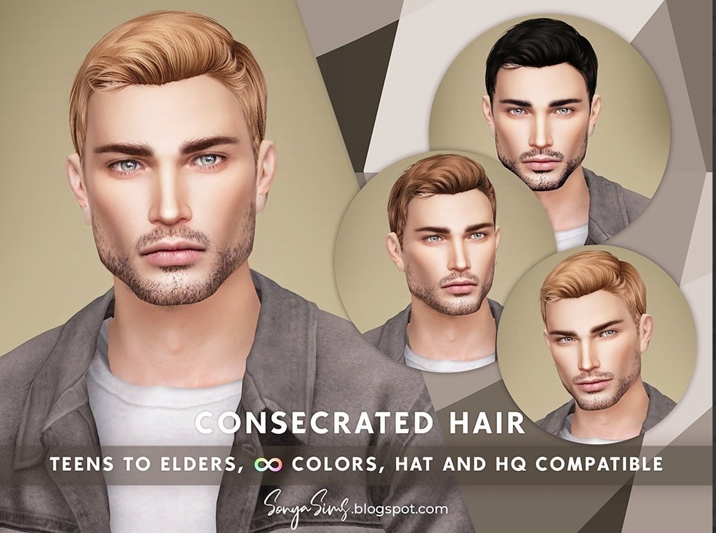 SonyaSims - Consecrated Hair для Симс 4. Скачать мод