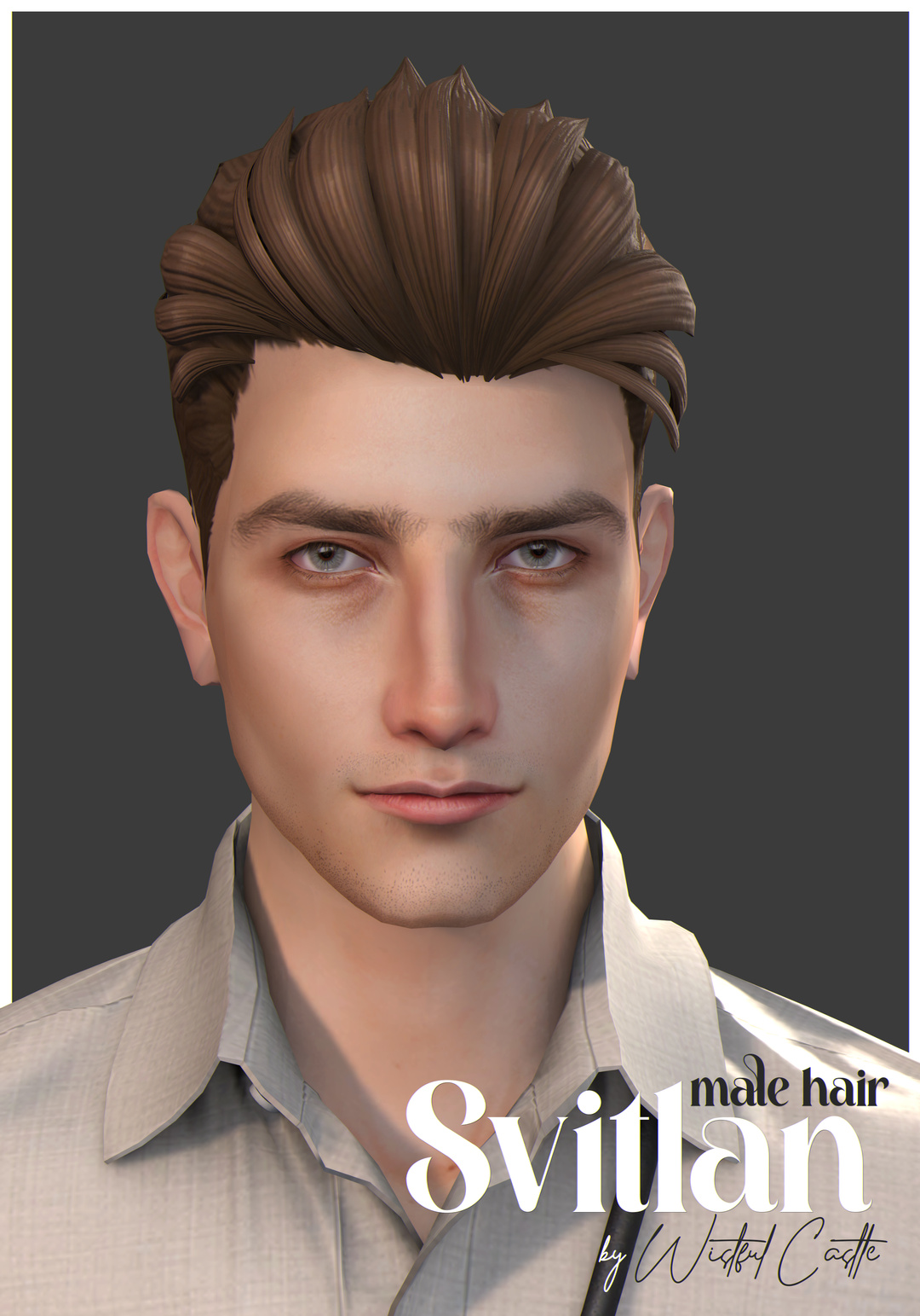 Svitlan (Male Hair) для Симс 4. Скачать мод