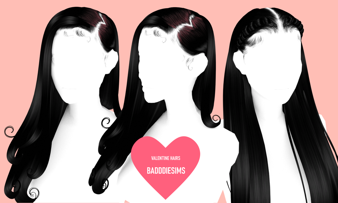 VALENTINE HAIRS COLLECTION для Симс 4. Скачать мод