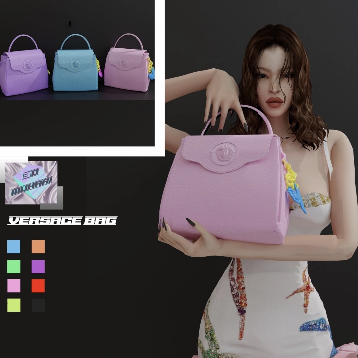 Versace Bag для Симс 4. Скачать мод