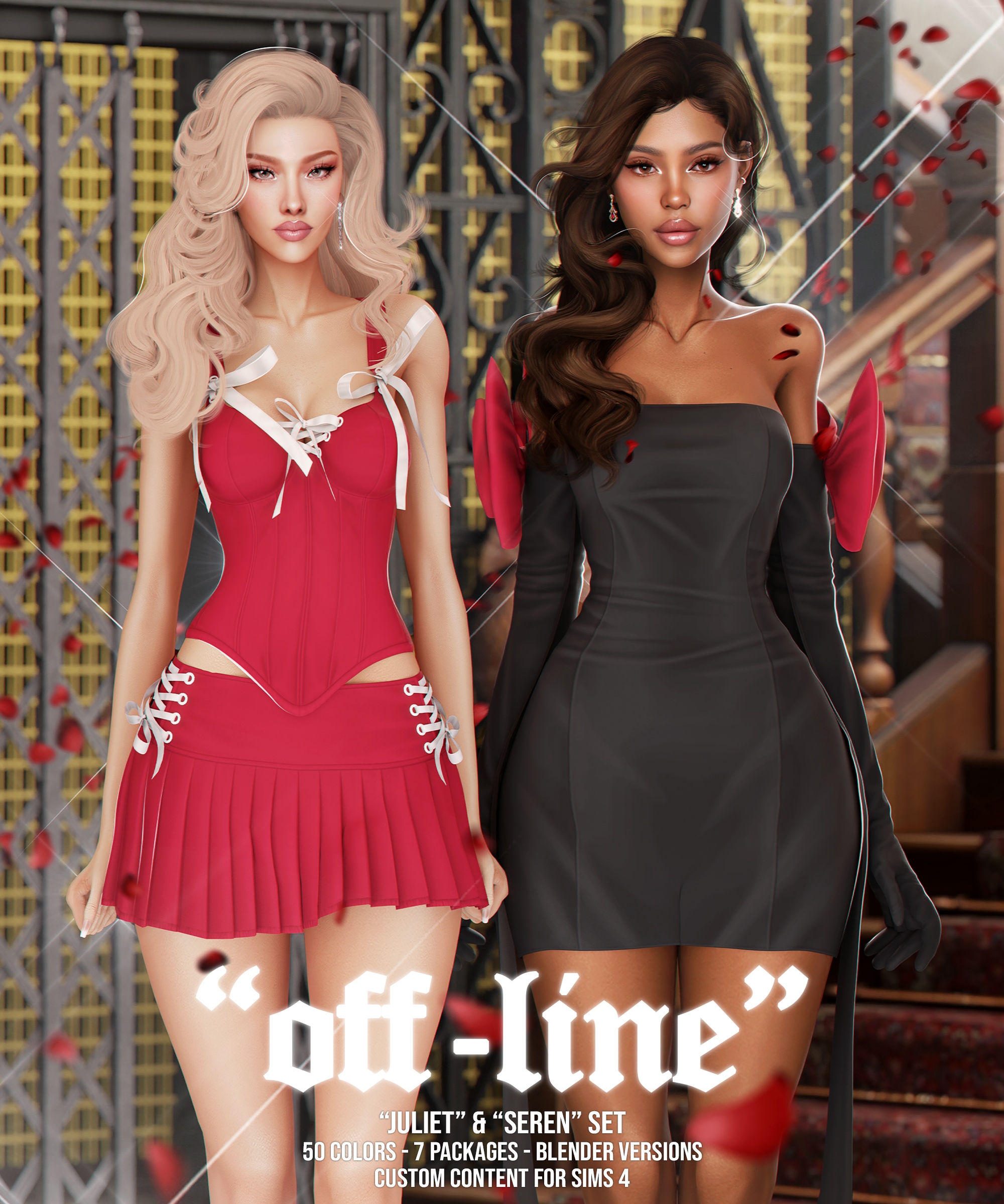Женская одежда - Juliet & Seren Set  для Симс 4. Скачать мод