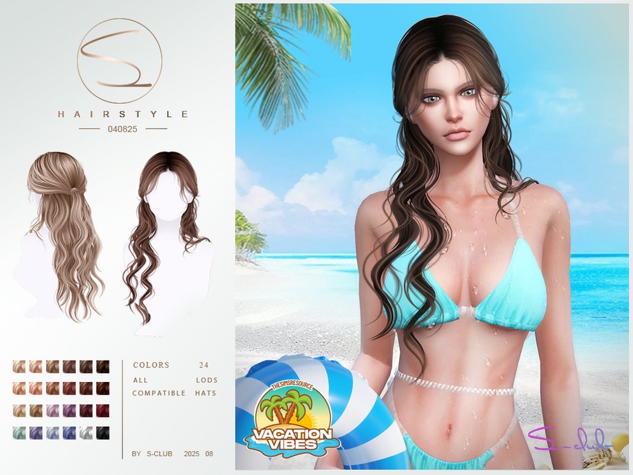 Женская прическа - Wet hairstyle для Симс 4. Скачать мод