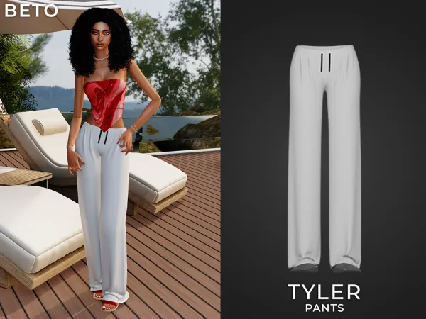 Женские штаны - Tyler Pants для Симс 4. Скачать мод