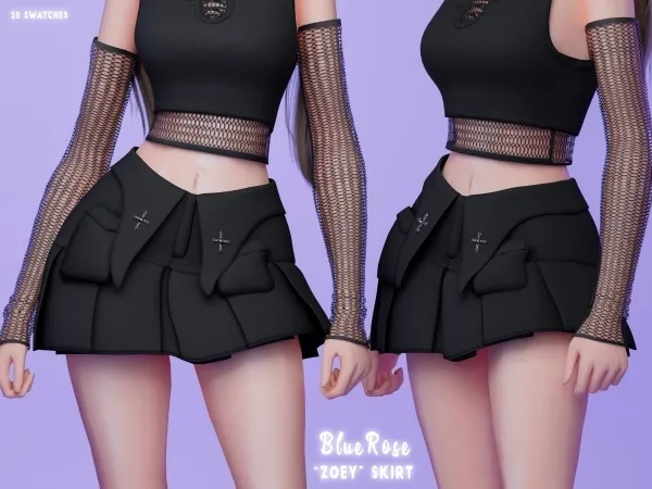 Zoey Outfit для Симс 4. Скачать мод
