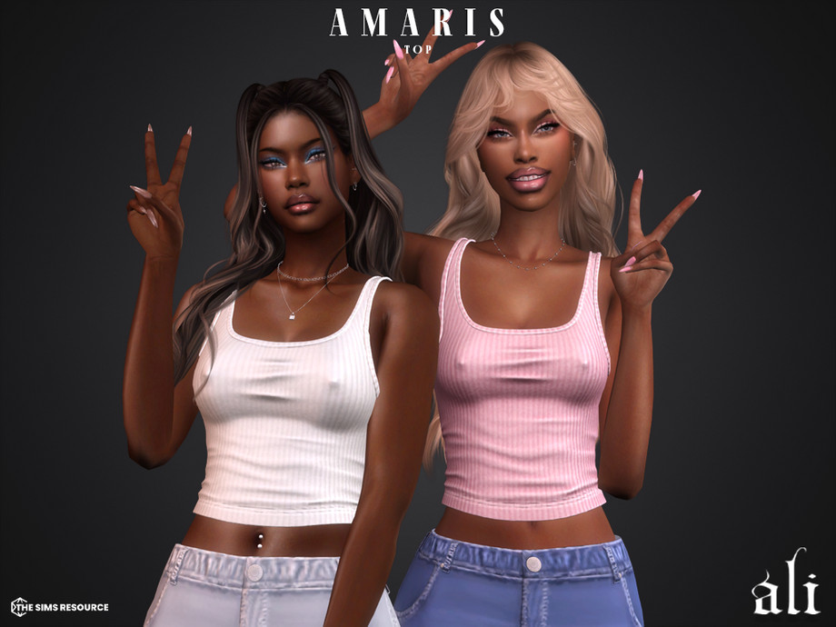ali - AMARIS top для Симс 4. Скачать мод