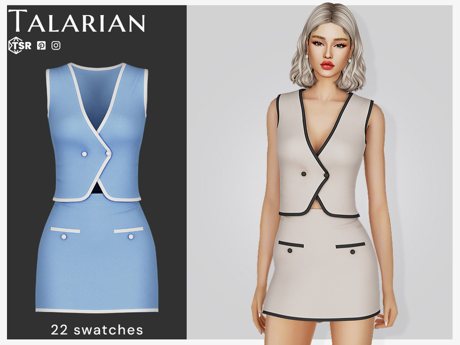 Amalia Outfit для Симс 4. Скачать мод