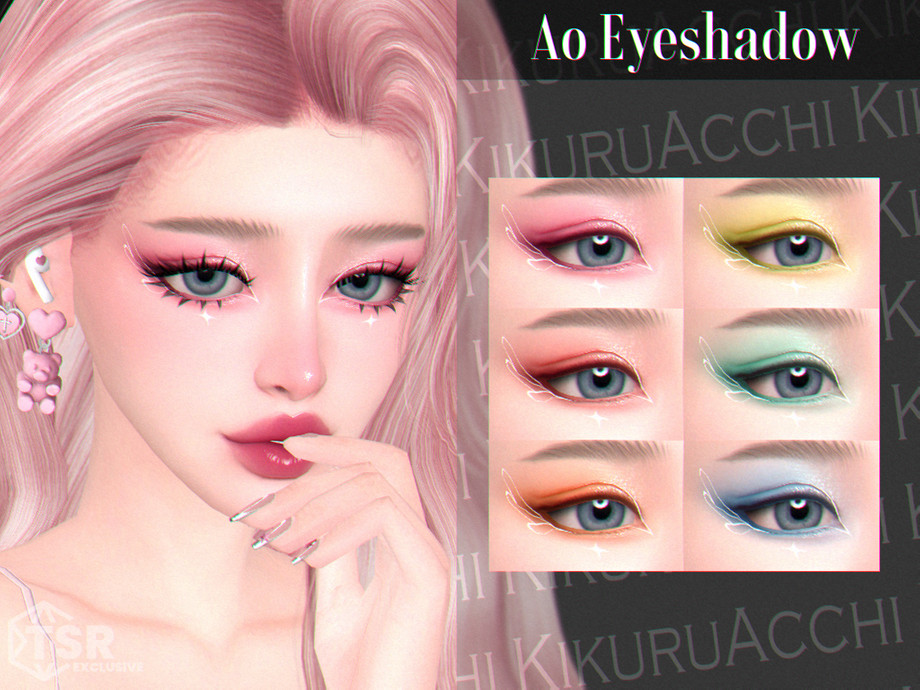 Ao Eyeshadow для Симс 4. Скачать мод