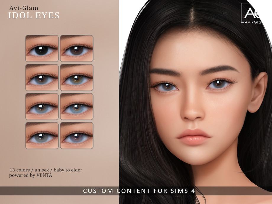 Avi-Glam — Idol Eyes для Симс 4. Скачать мод