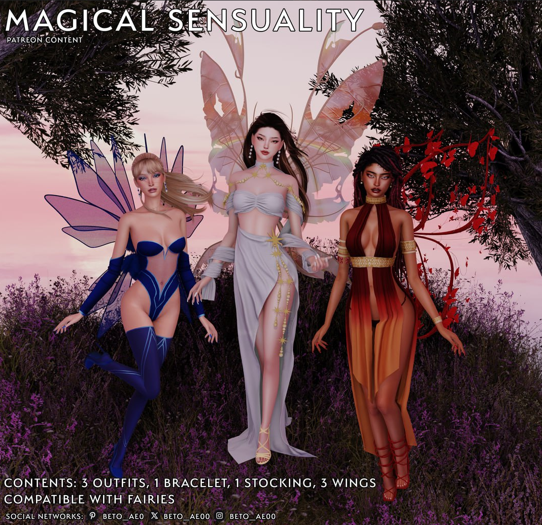 🍃🍃Beto - Magical Sensuality (Female Version)🍃🍃 для Симс 4. Скачать мод
