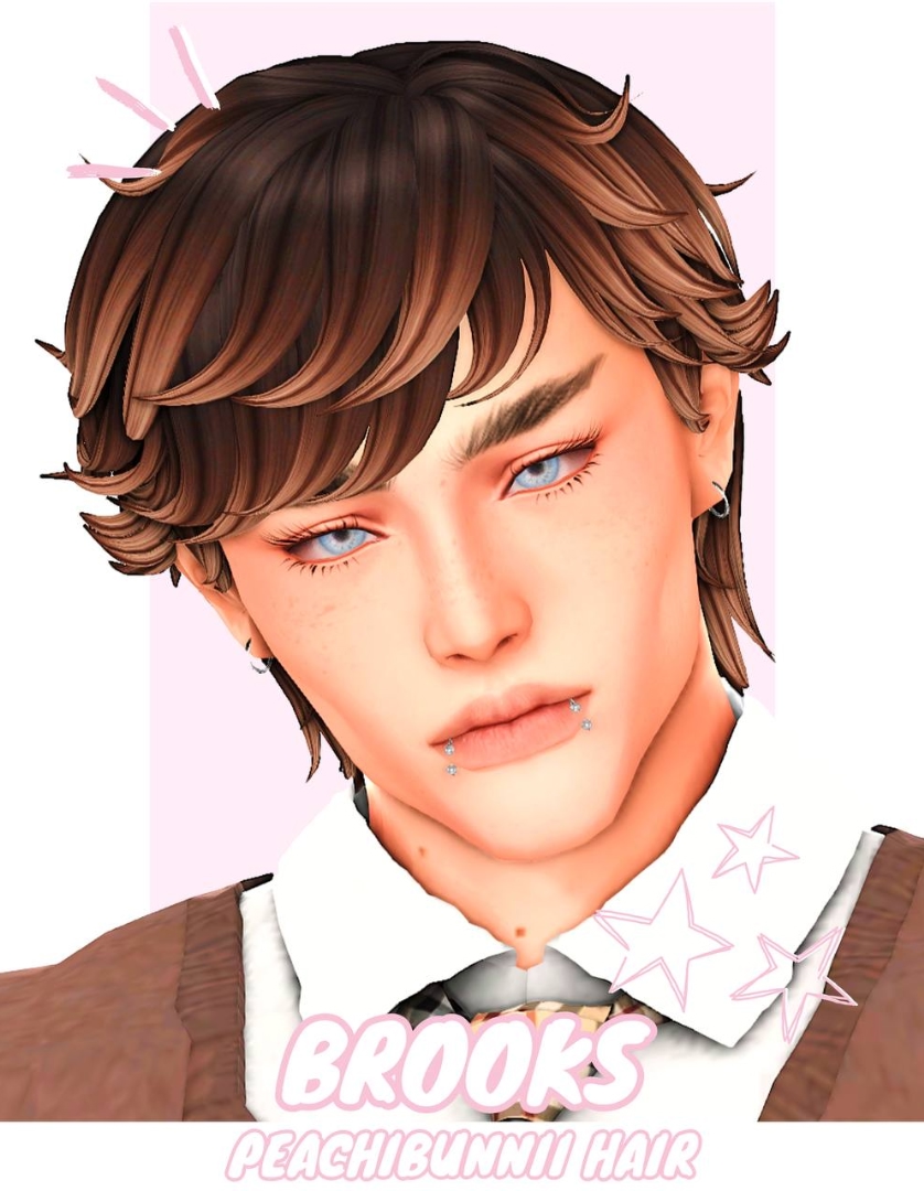 *ੈ✩‧₊˚༺ Brooks Hair ༻*ੈ✩‧₊˚ для Симс 4. Скачать мод