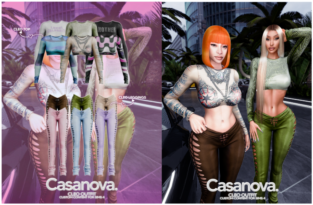 Casanova - Cleo Outfit для Симс 4. Скачать мод