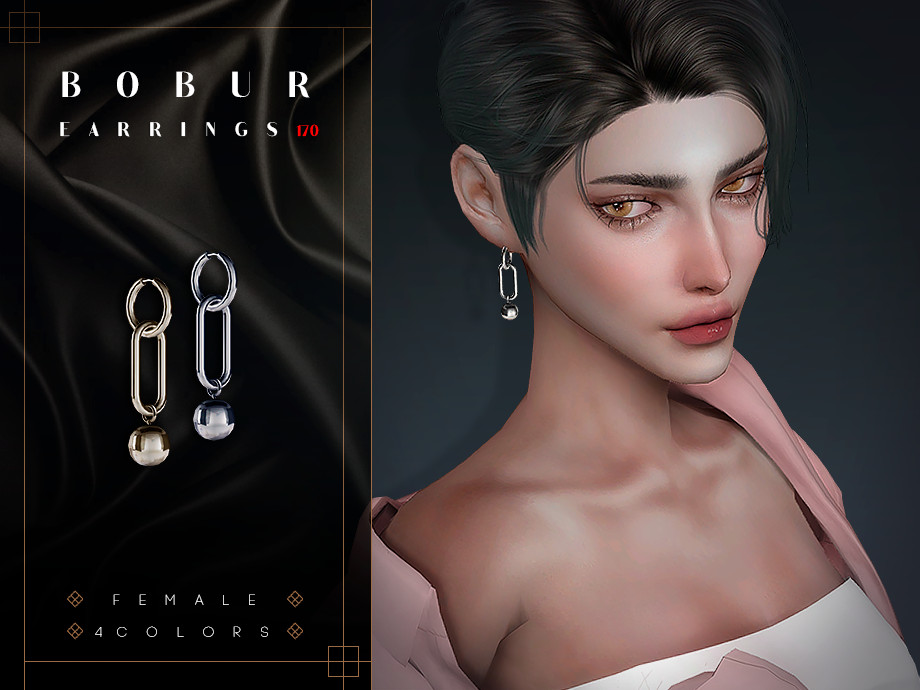 Chain Earrings для Симс 4. Скачать мод