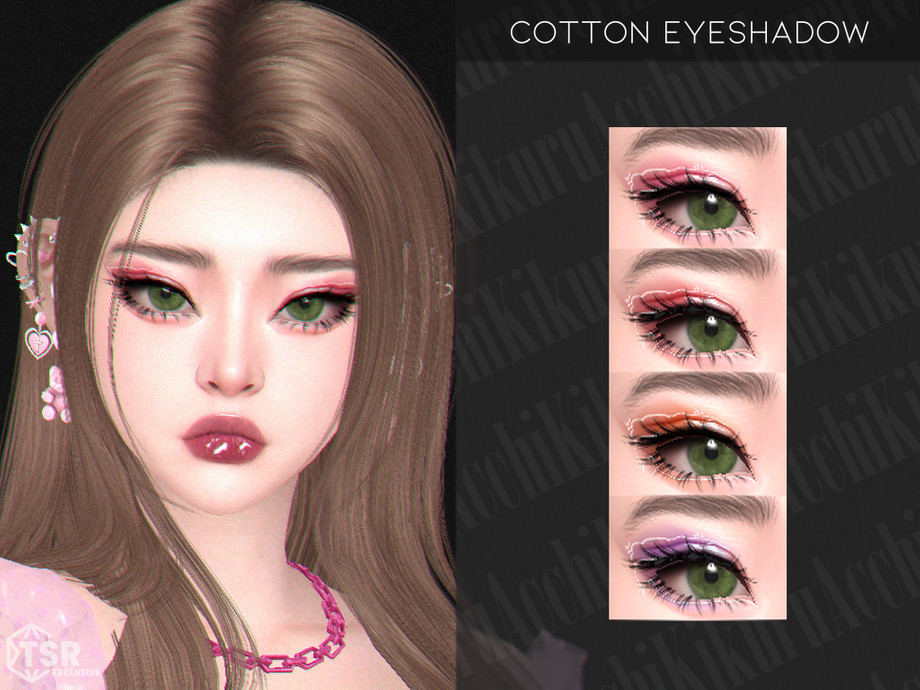 Cotton Eyeshadow для Симс 4. Скачать мод