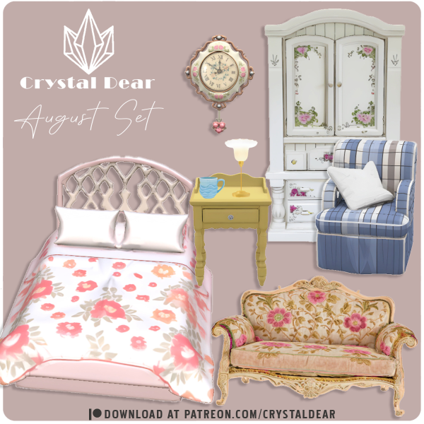CrystalDear - August Set для Симс 4. Скачать мод