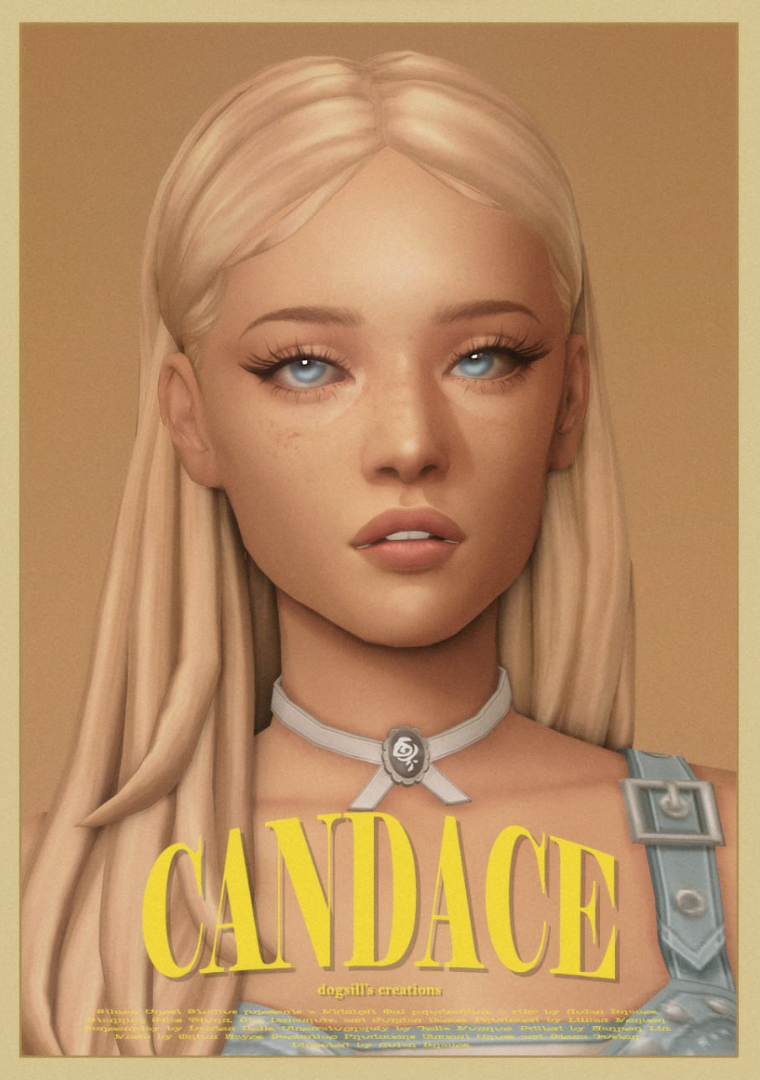 Dogsill - Candace Hair для Симс 4. Скачать мод