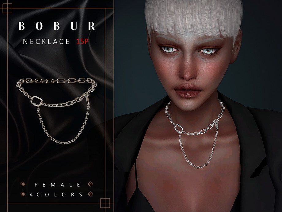 Double Chain Necklace для Симс 4. Скачать мод