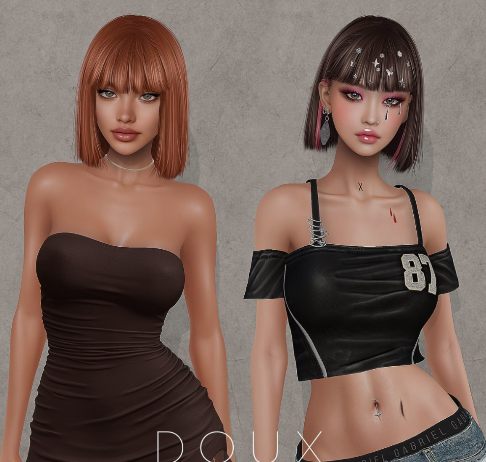 Doux - Cleo Hairstyle V3 + V4 для Симс 4. Скачать мод