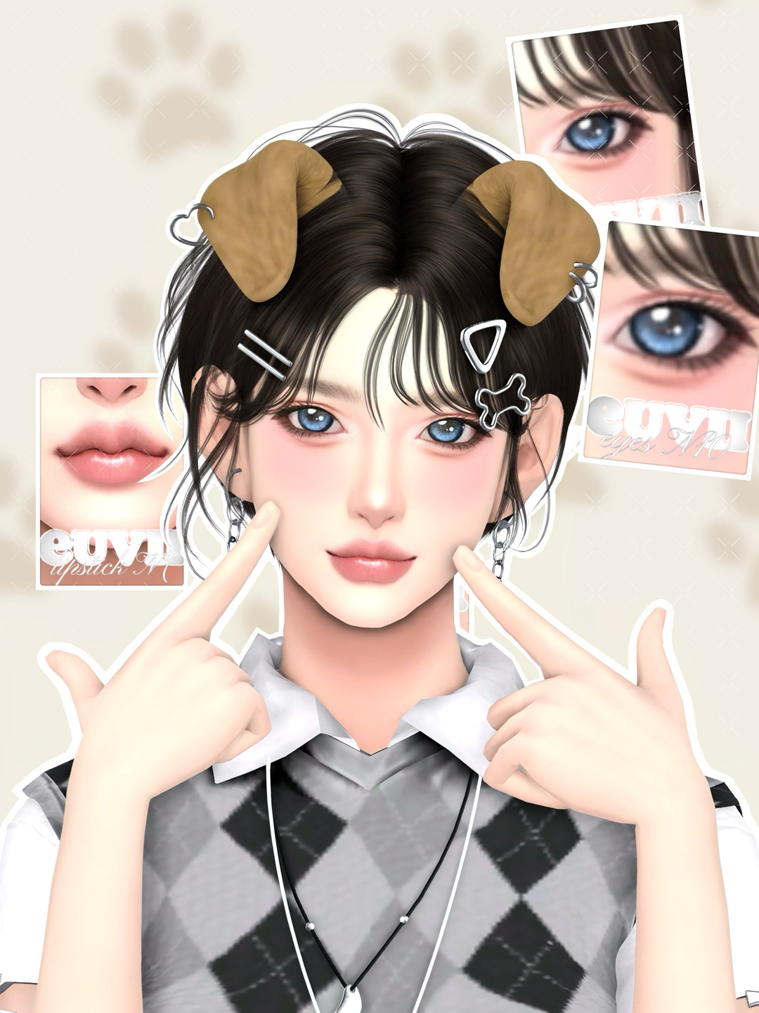 [euvii] puppyish makeup pack для Симс 4. Скачать мод