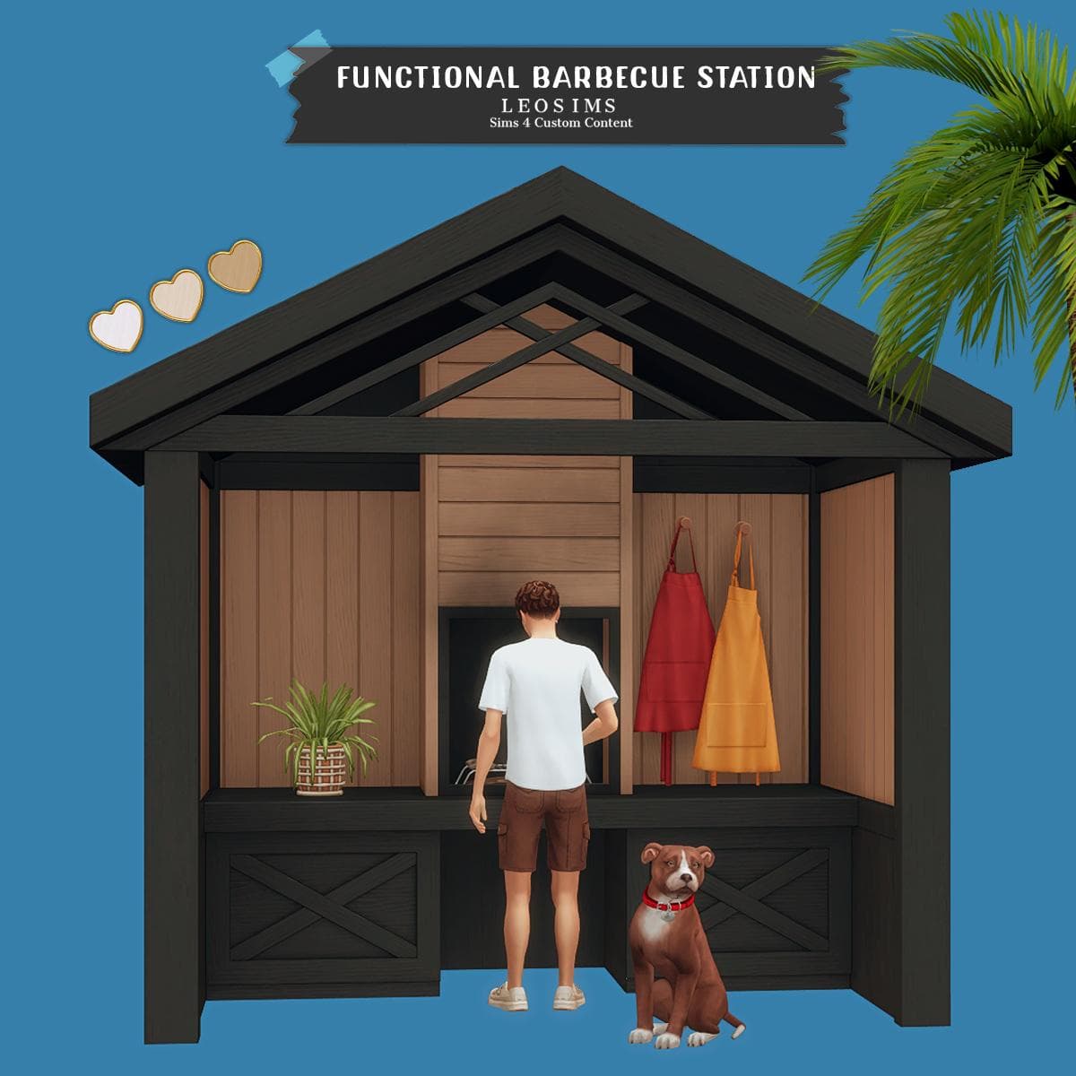 Функциональная гриль зона - Functional Barbecue Station для Симс 4. Скачать мод