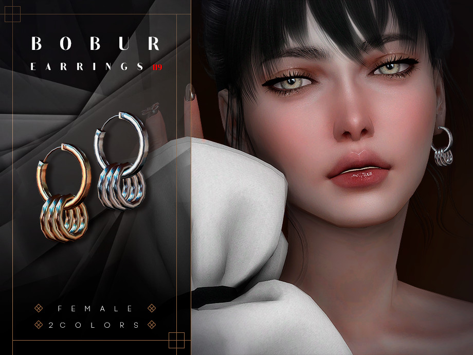 Hanging Round Earrings для Симс 4. Скачать мод