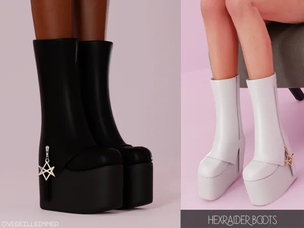 Hexraider boots для Симс 4. Скачать мод