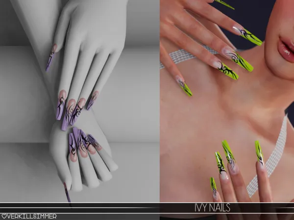 Ivy nails для Симс 4. Скачать мод