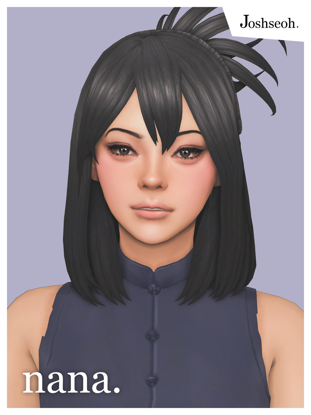 Jo Se Oh - Nana Shimura Hair для Симс 4. Скачать мод