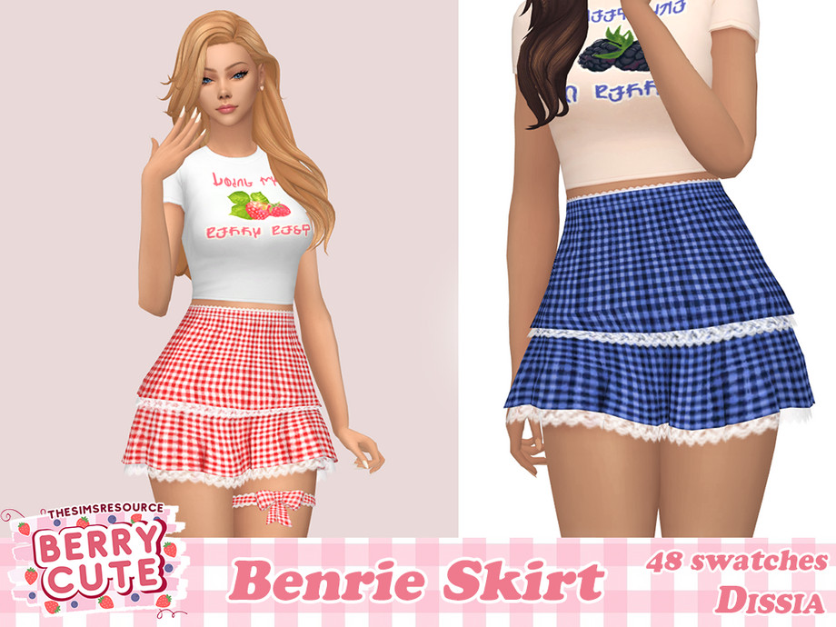Юбка - Benrie Skirt для Симс 4. Скачать мод