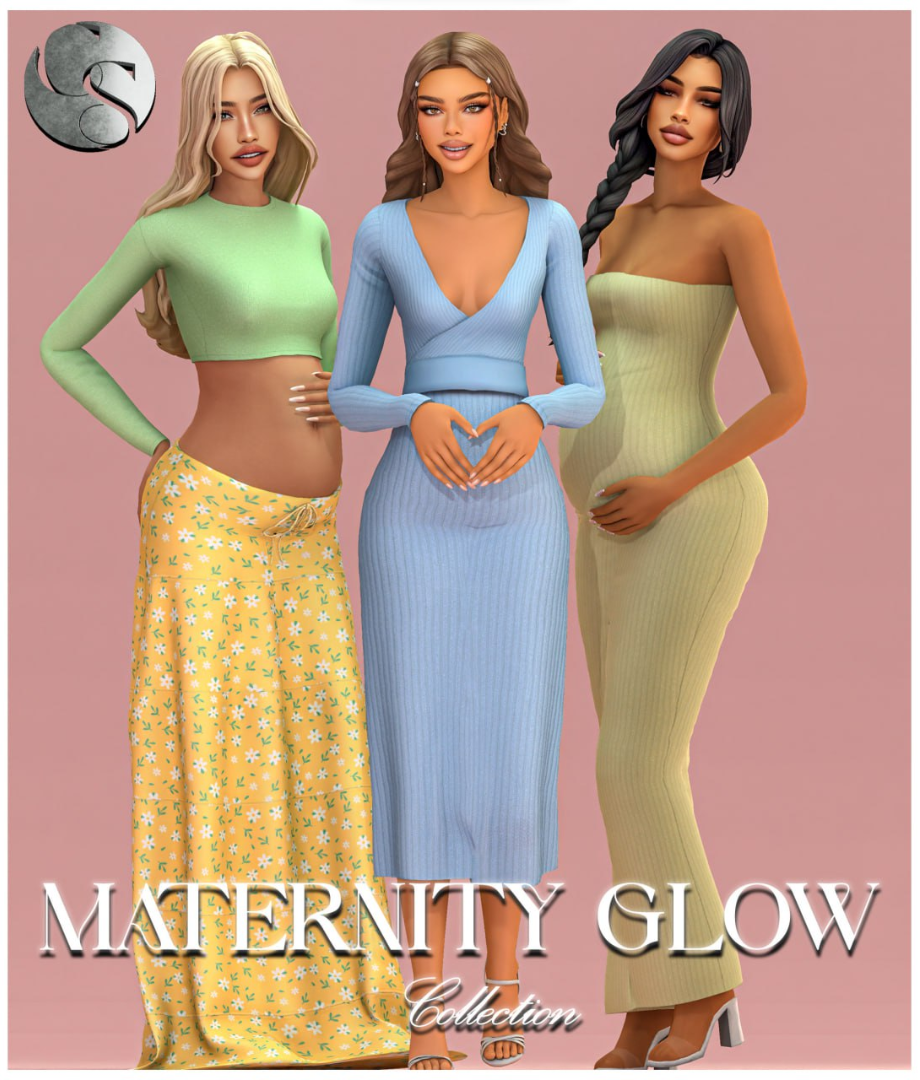 🤰Коллекция женской одежды - Maternity Glow Collection  для Симс 4. Скачать мод