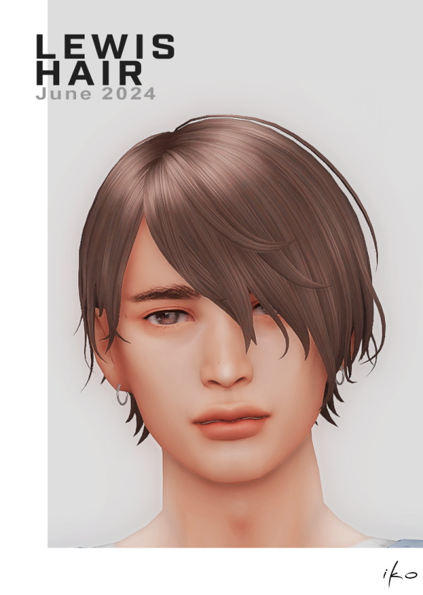 Lewis Hair by ikosims для Симс 4. Скачать мод