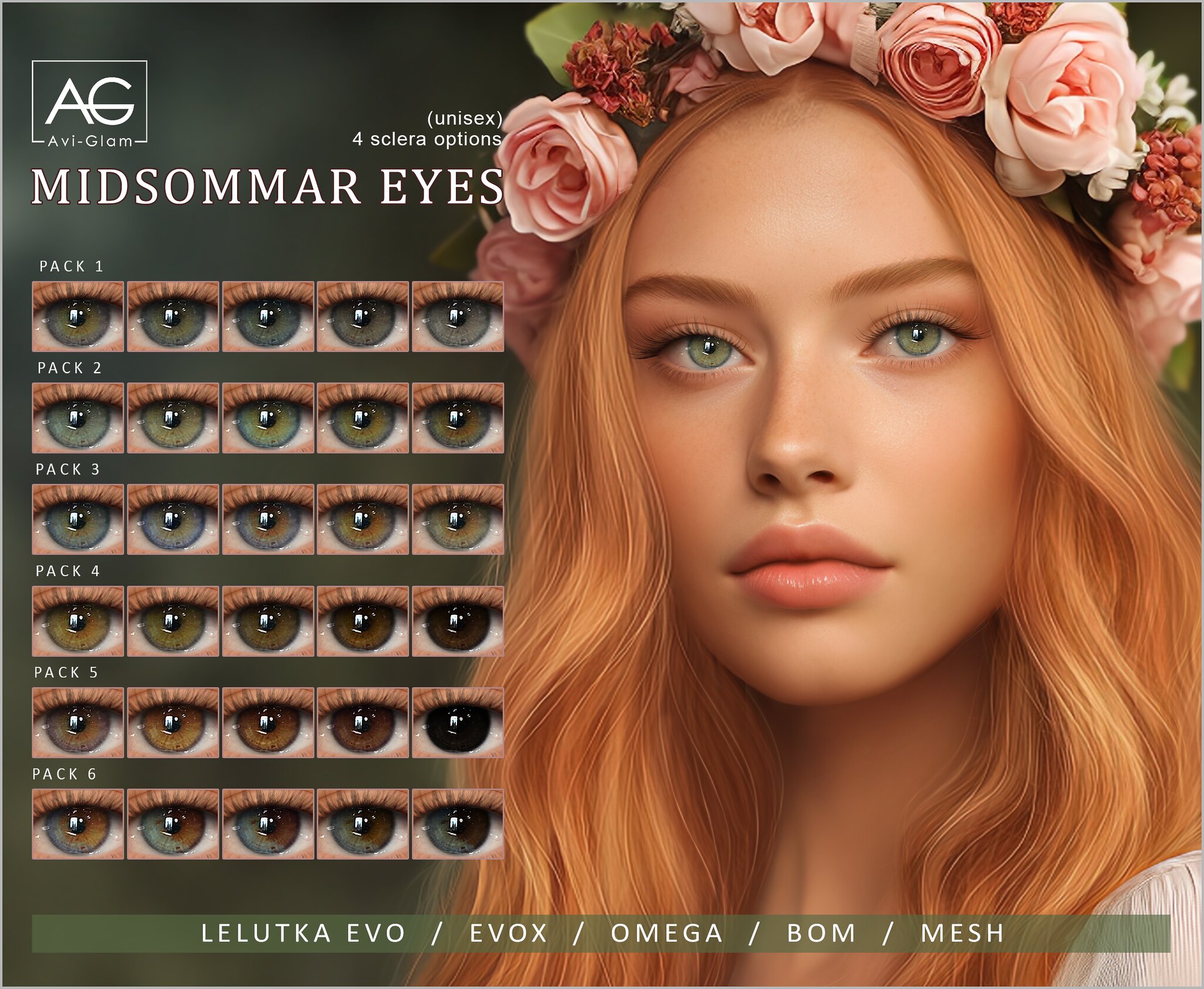 👁️Линзы - Midsommar Eyes для Симс 4. Скачать мод