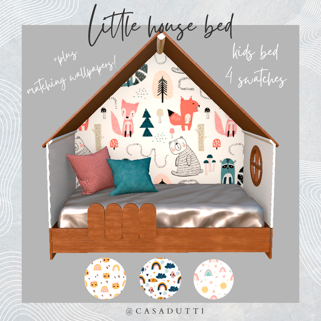 Little house bed - Casa Dutti для Симс 4. Скачать мод
