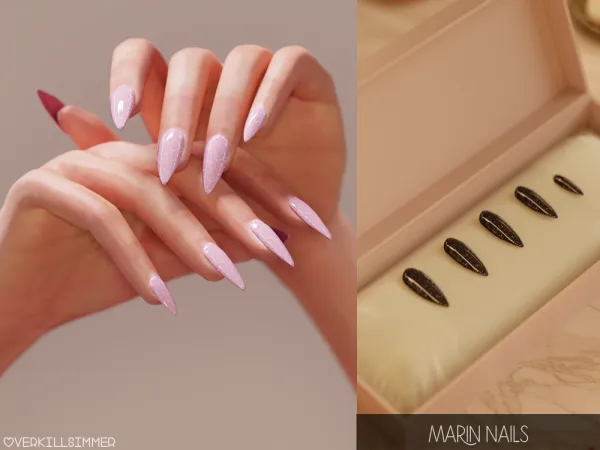 Marin nails для Симс 4. Скачать мод