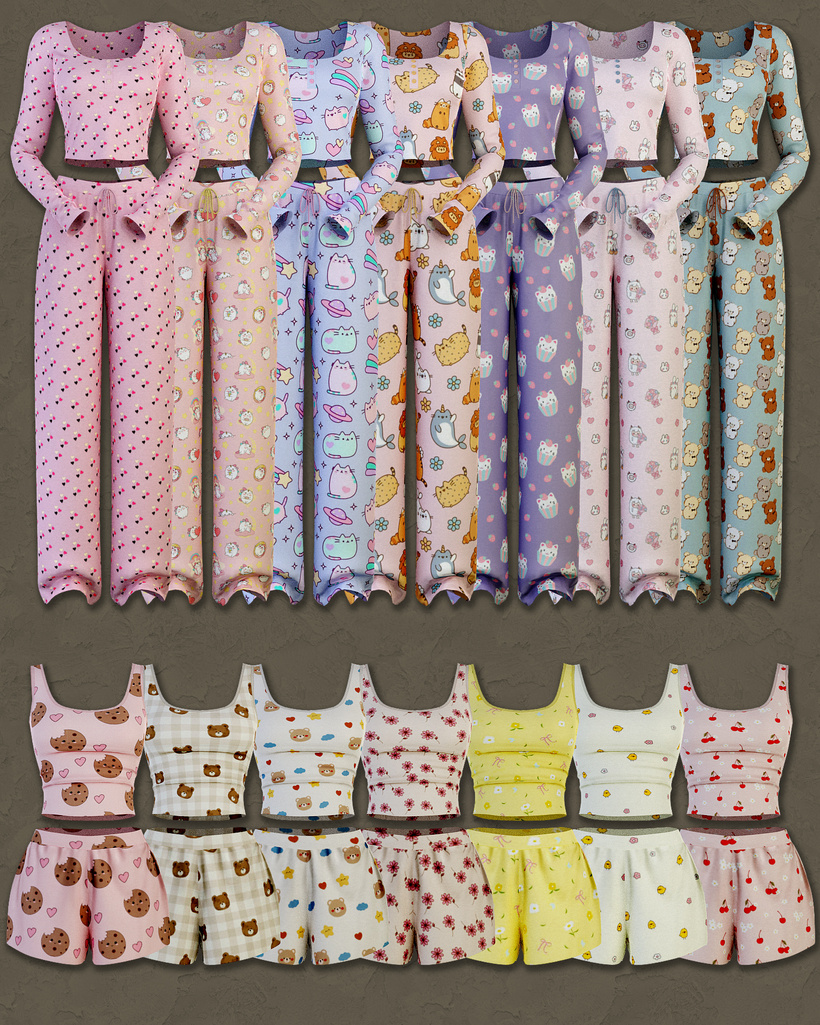 Matching pajamas collection для Симс 4. Скачать мод