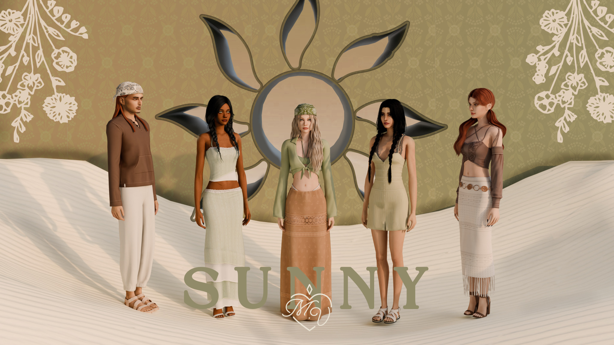 ☀️Miss Valentine - September Collection - Sunny☀️ для Симс 4. Скачать мод