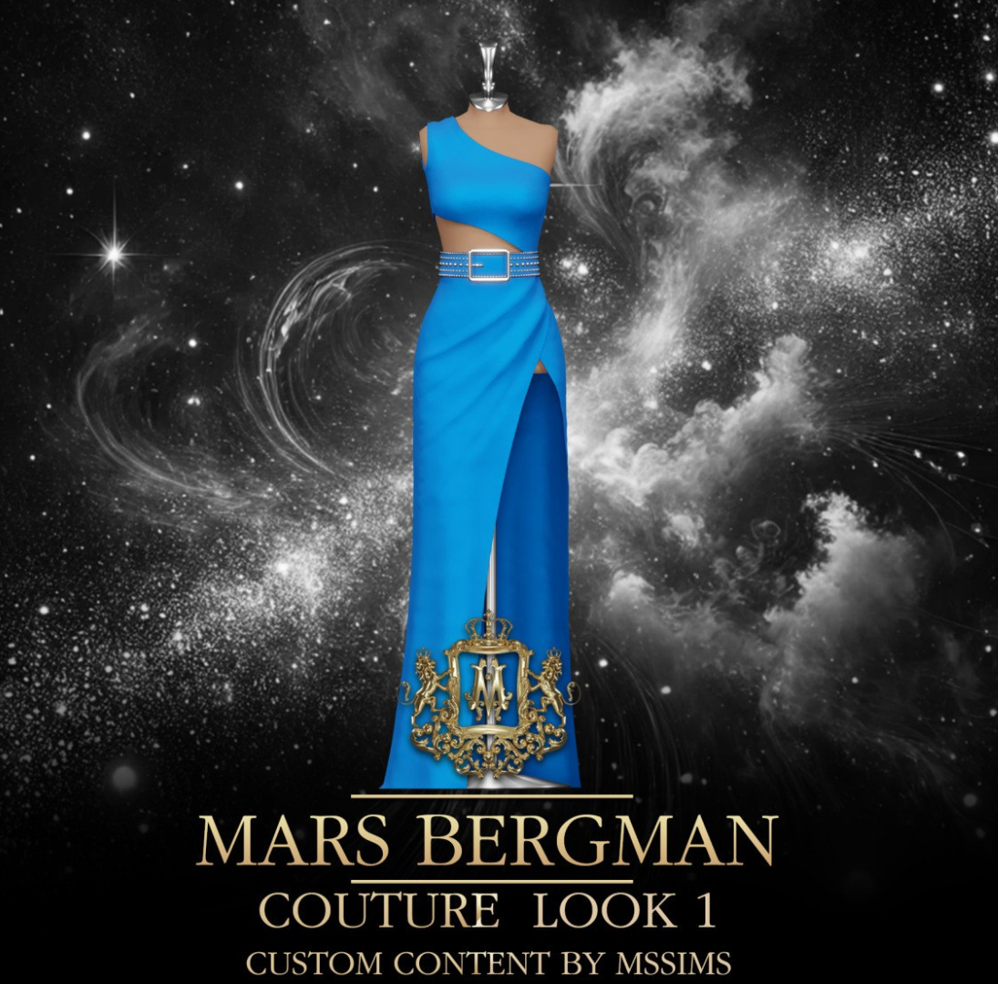 Mssims - Mars Bergman Couture Look 1 для Симс 4. Скачать мод