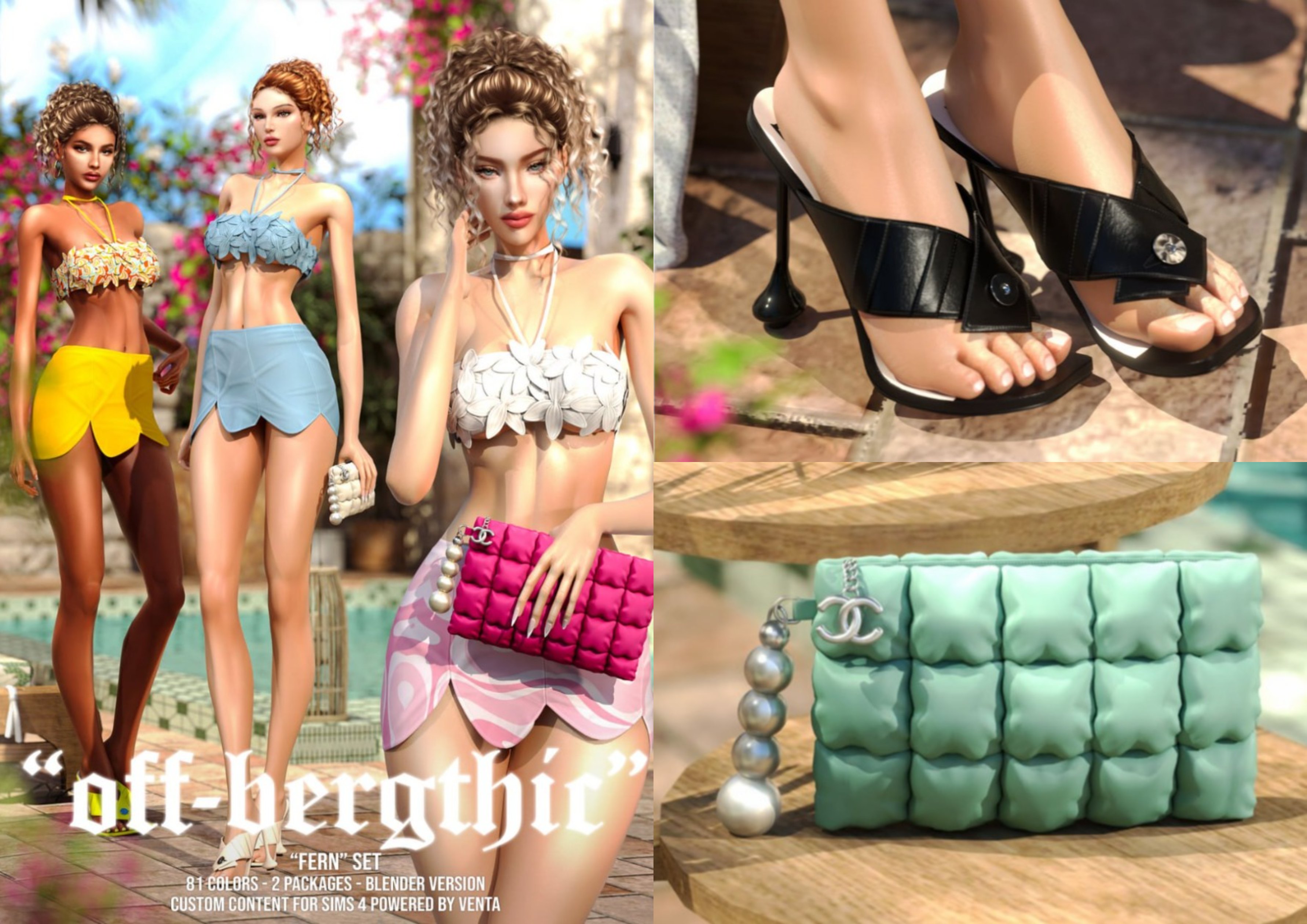 Off-Line - Fern Set Feat. Bergdorf & Stealthic для Симс 4. Скачать мод