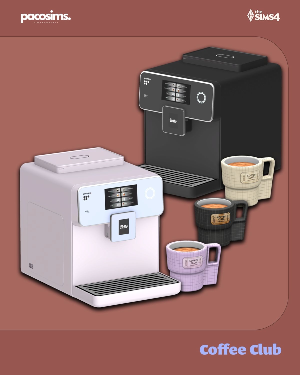 Pacosims - Coffee Club🤎 ☕  для Симс 4. Скачать мод