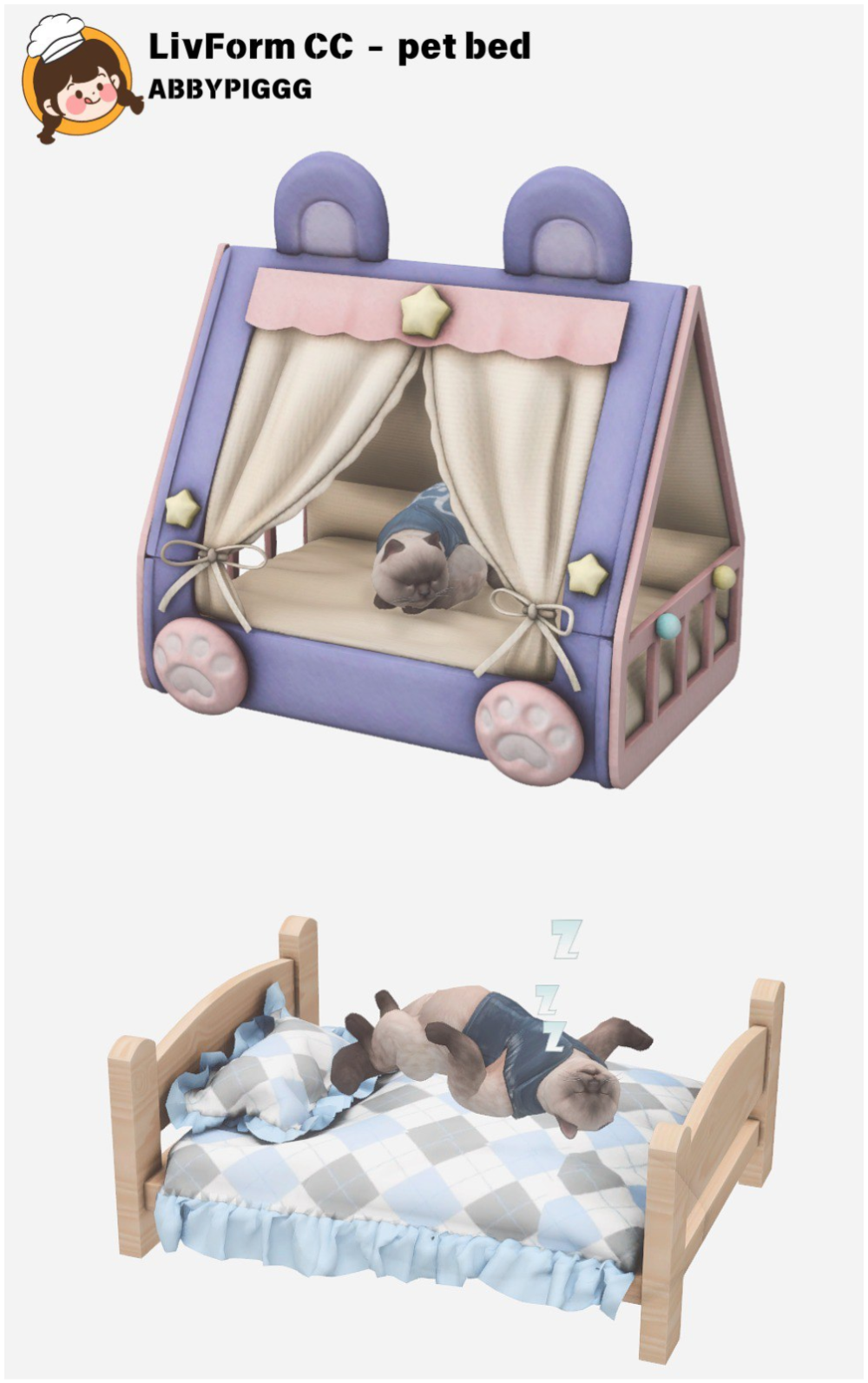 pet bed by AbbyPIGGG для Симс 4. Скачать мод