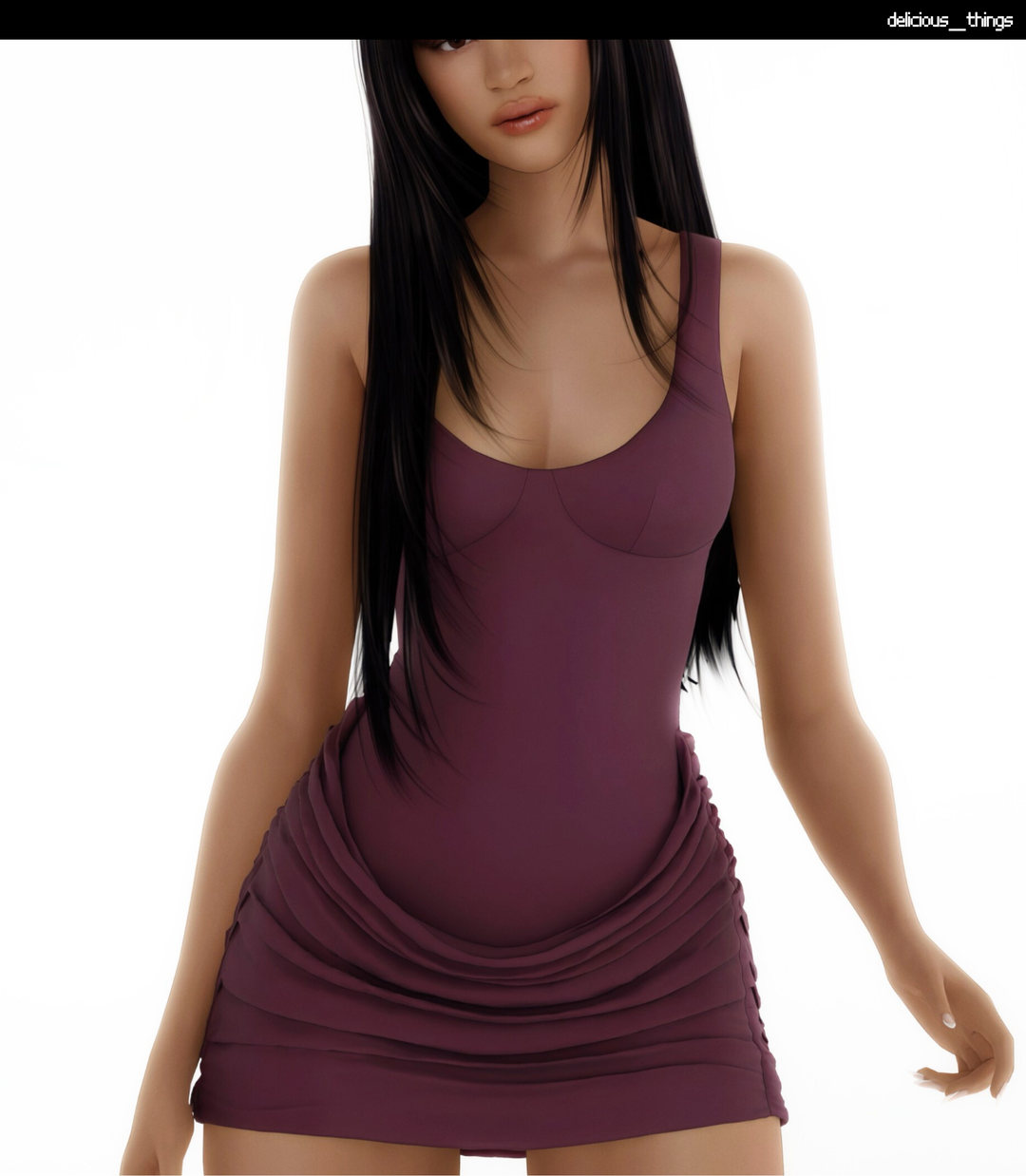 Платье - lioness rendezvous draped dress для Симс 4. Скачать мод