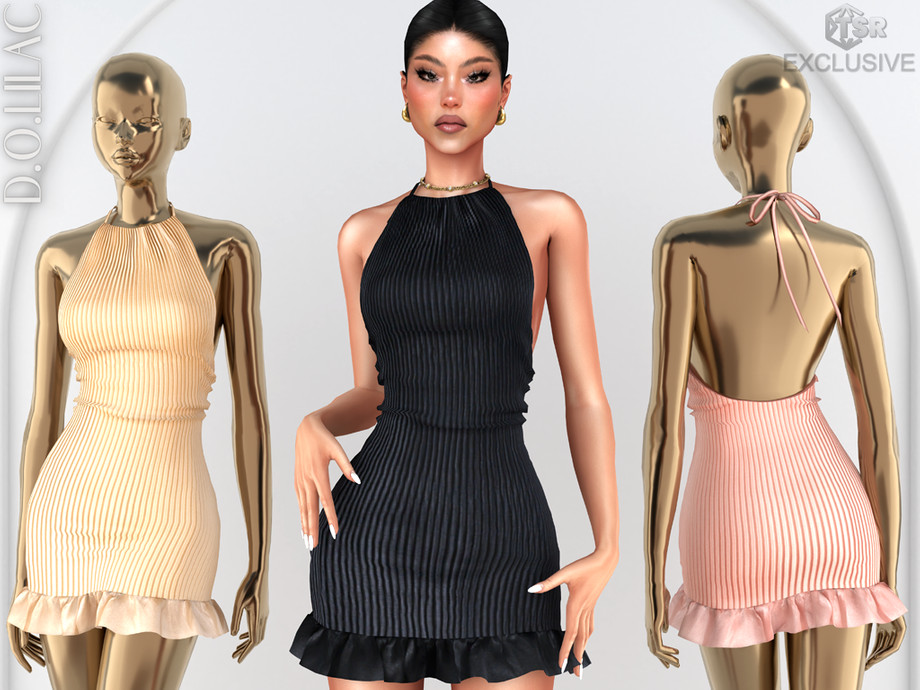 Платье - Sophisticated Carrie Dress для Симс 4. Скачать мод