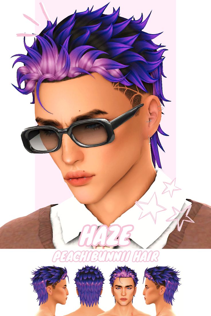 Причёска "peachibunnii_hair" для Симс 4 для Симс 4. Скачать мод