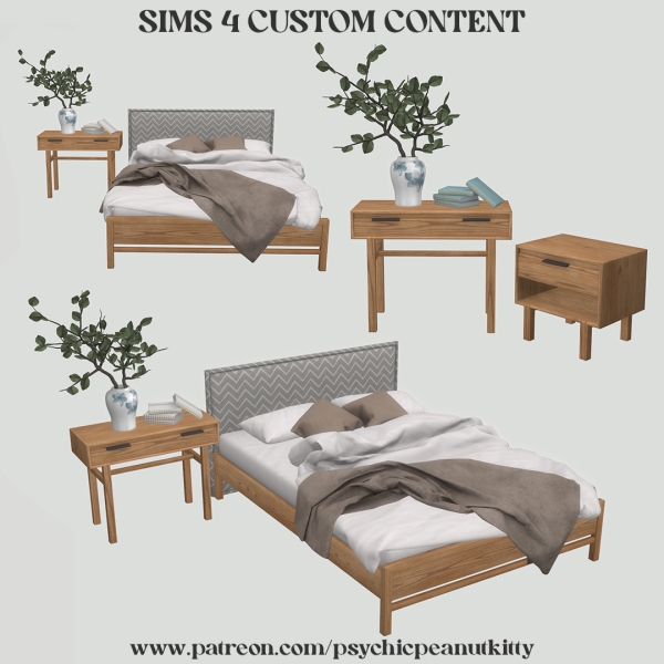 psychicpeanutkitty April 2024 Bedroom для Симс 4. Скачать мод