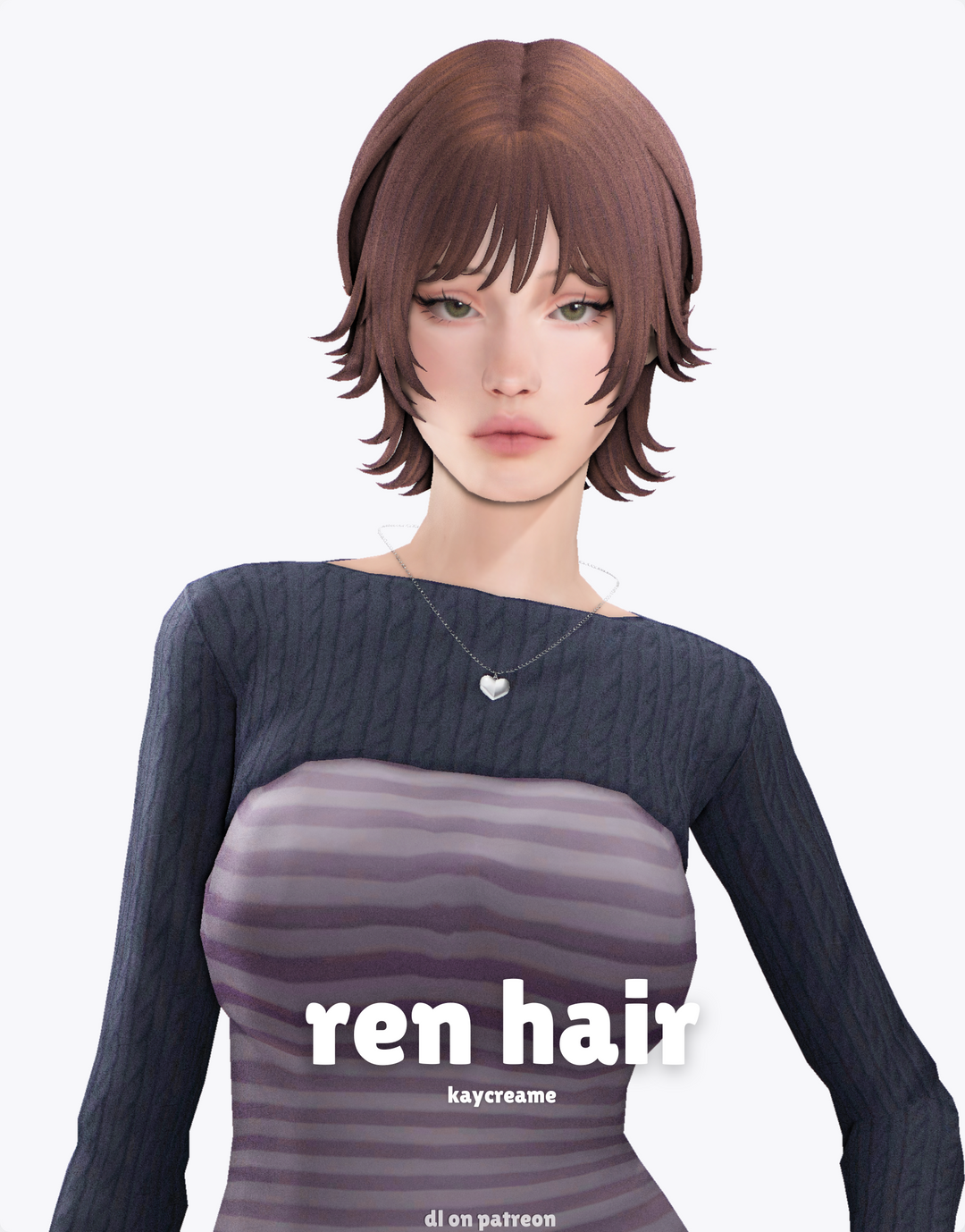 ren hair для Симс 4. Скачать мод