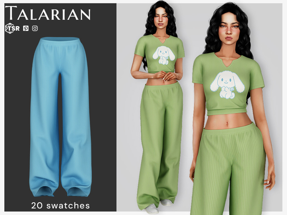 Штаны - Winnie Trousers для Симс 4. Скачать мод