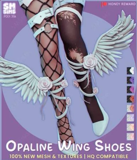 SMSims - Opaline Wing Shoes для Симс 4. Скачать мод