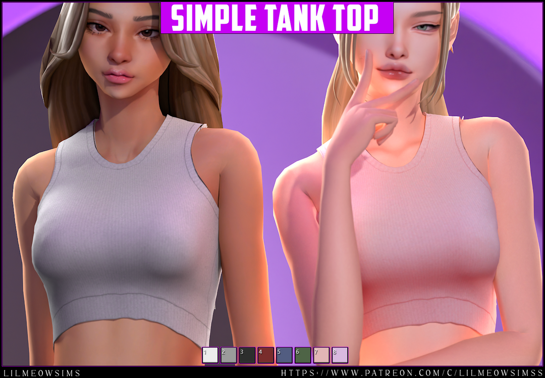TankTop для Симс 4. Скачать мод