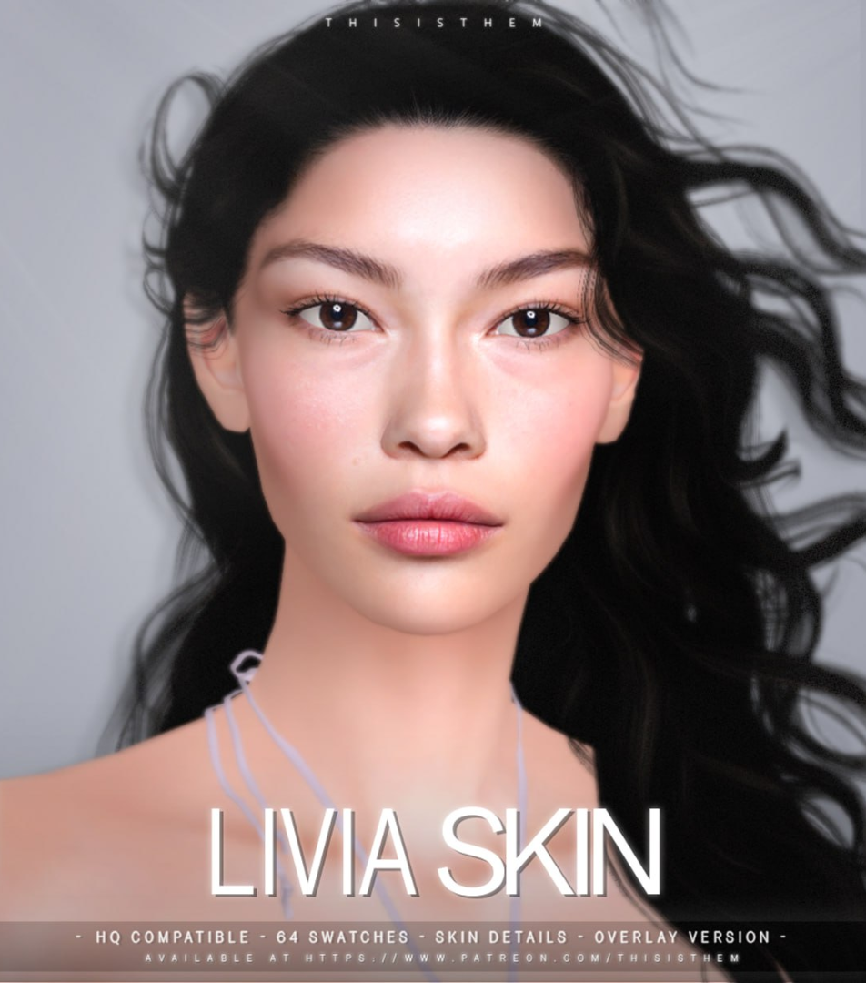 ThisIsThem - Livia Skin для Симс 4. Скачать мод
